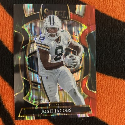 2025 Panini Select - Concourse Josh Jacobs #67 Black & Red Shock Prizm