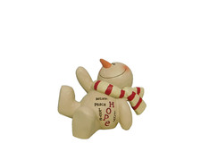 Hope snowman with a striped scarf and carrot nose -New by Blossom Bucket 89013B
