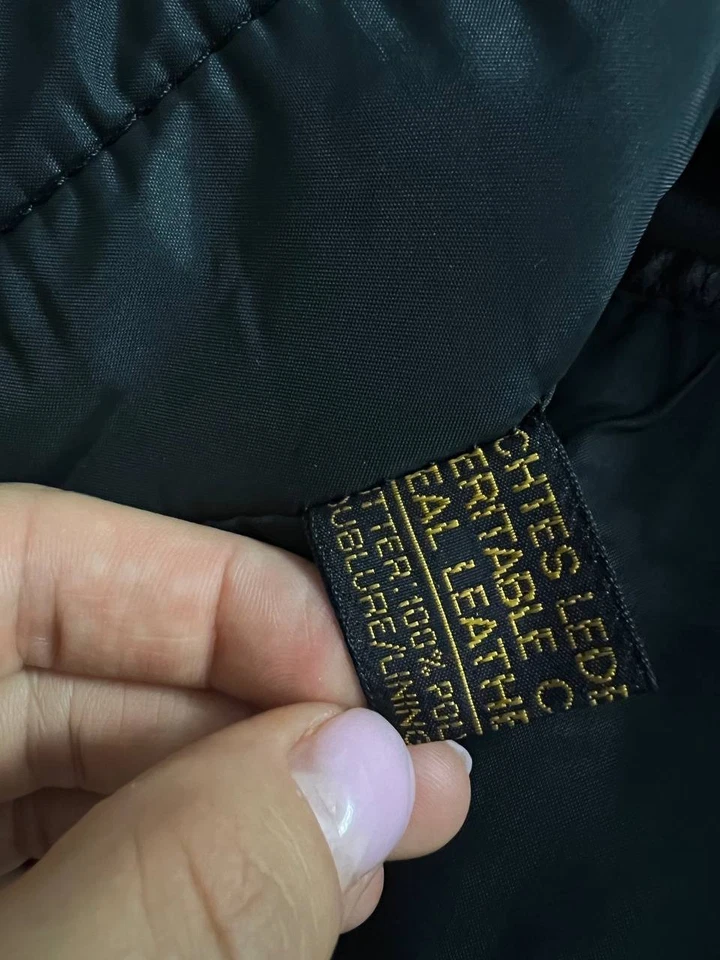 Men's Vintage Hein Gericke Motorcycle Leather Black Zip Jacket sz 52 Race Moto - Image 4 of 4