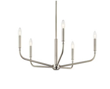 KICHLER Madden 26  5-Light Chandelier Brushed Nickel Modern Candle