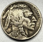 1937-P Buffalo 🦬 Indian Head Nickel 5c Vg Very Good - 1119