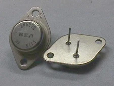2 RCA 2N5239 NPN Si High Voltage High Power Transistors TO-3