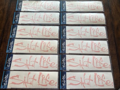 SALT LIFE Decals 12'' LOT OF 12 ORANGE COLOR Sticker One Dozen 50% OFF Retail NEW