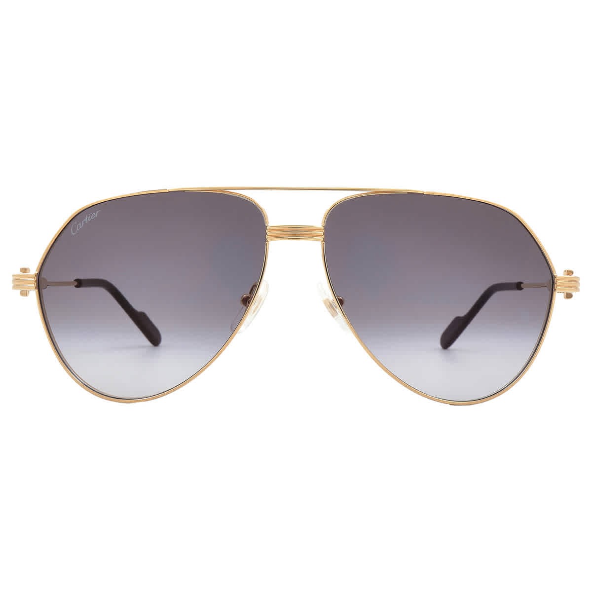 Мужские солнцезащитные очки Cartier Grey Gradient Mirror Pilot CT0303S 001 61 186190₽