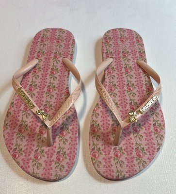 Havaianas× LoveShackFancy SlimBlooming Heirloom FlipFlop Ballet Rose 9/10