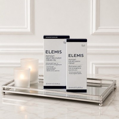 ELEMIS Peptide 4 Night Recovery Cream Oil 1 oz + Eye Recovery Cream 2 pc SET NIB