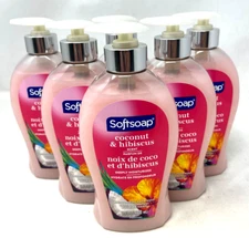 Softsoap COCONUT & HIBISCUS Liquid Hand Soap 11.25 oz Lot of 6 NEW & Free Ship