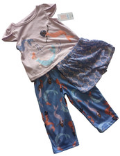 NWT Just One You Carters 3pc Purple Mermaid Girls Pajama Set 18 months