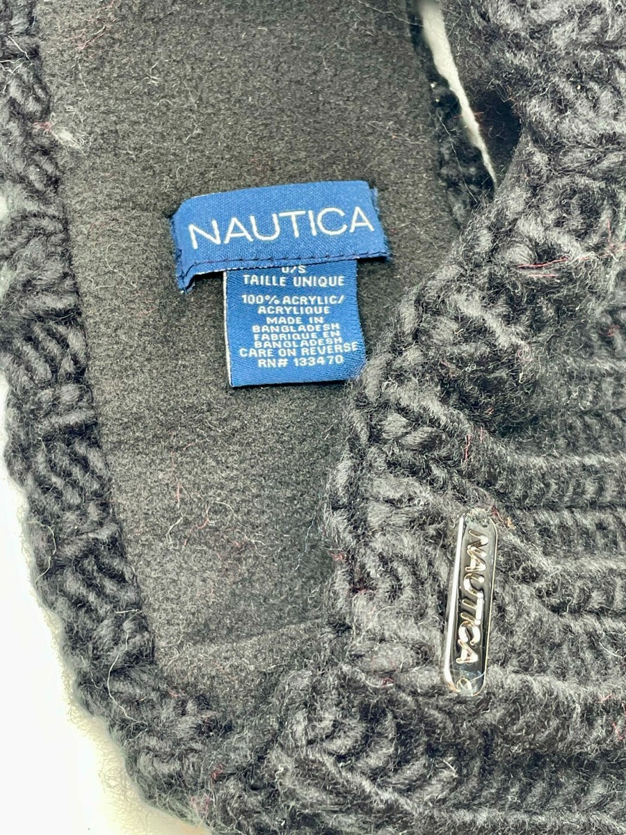 n Nautica Gray Fleece Ear Warmer Cable Knit Headband One Size | eBay