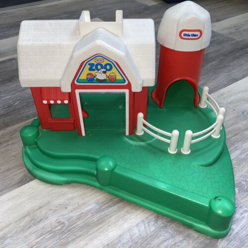 Little Tikes Zoo Farm Barn Stable Silo RARE! Animals Vintage Play Pretend Red