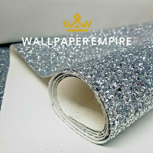 6" Silver Glitter Stairs Fabric Wallpaper Border [SELF ADHESIVE] BEST