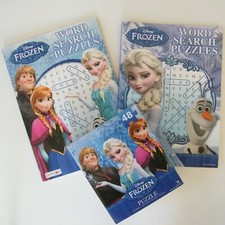 Disney Frozen 48 Piece Puzzle and Two Word Search Puzzle Books All Characters