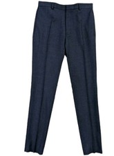 NWT The Kooples Paris Women's Navy Wool Single Pleated Dress Pant Sz EU 50