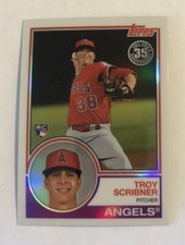 Troy Scribner 2018 Topps Silver Pack 1983 Design Series 2 Rookie #88 Angels RC
