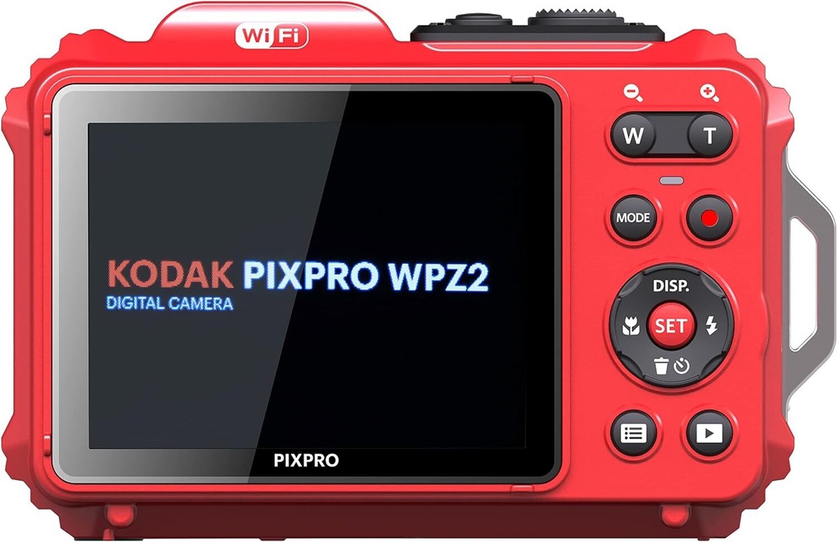 Kodak PIXPRO WPZ2 Digital Camera (Red) + Spider Tripod + Case
