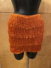 Norma Kamali Shorts Orange  Fringe