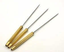 Bodkin / Dubbing Needles - Set of 3 - Brass Handle -  FF125