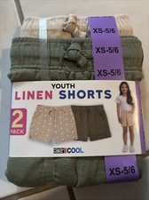 Size 5/6 Youth Linen Shorts 2 Pack