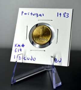 Portugal Coin - 1983 1 Escudo BU Coin - KM#614 Nickel Brass Coin