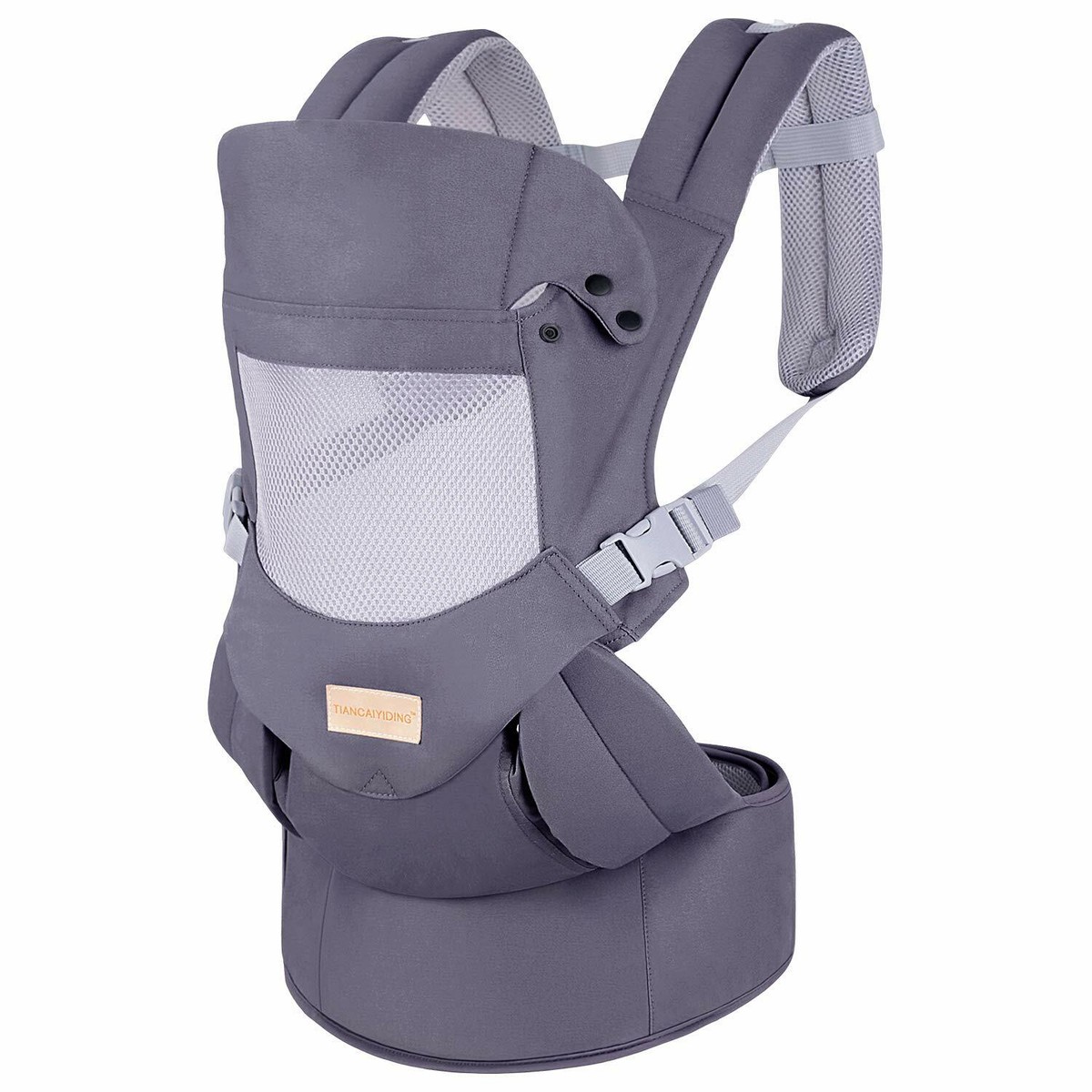 Ergonomic Baby Carrier with Hip Seat Soft & Breathable, Up to 44
