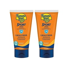Banana Boat Sport Ultra Sunscreen Lotion SPF 30, Travel Size 3oz Twin Pack