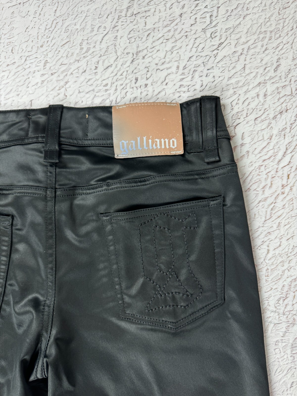 John Galliano long flared embroidery pants made in Italy