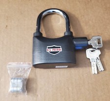 U.S. Patrol Siren Padlock Alarm Heavy Duty W/ 3 Keys 11-8306