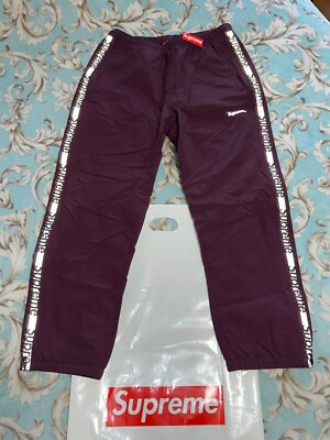 SUPREME REFLECTIVE ZIP TRACK PANT (PURPLE) (M) SS21 SWEATPANT
