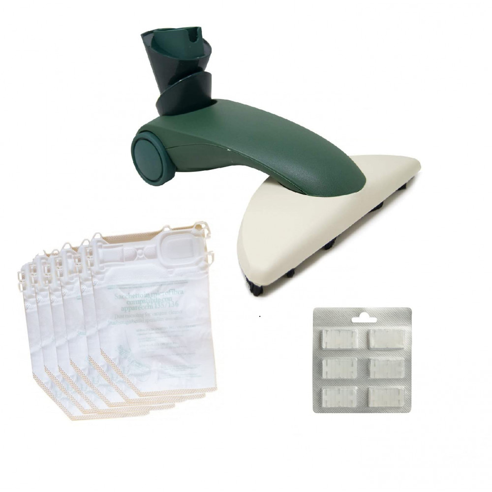 Kit brosse et sacs aspirateur compatibles Kobold avec grille et parfums