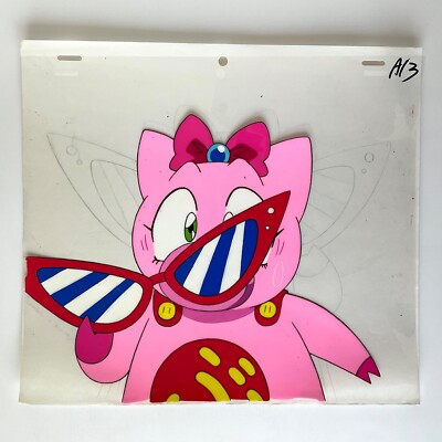 Tonde Burin Super Pig Close-up Production Animation Cel w Sketch Anime Japan
