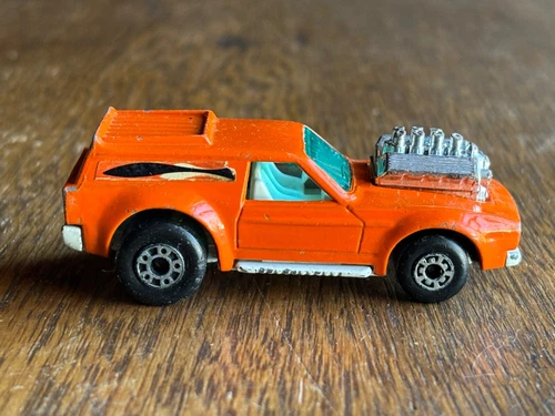 VINTAGE 1975 DIECAST METAL LESNEY MATCHBOX SUPERFAST CAR NO. 34 ORANGE VANTASTIC