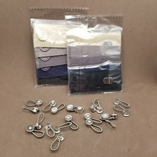 10 Pc Sets Pants Waistband Extenders MultiColors w/Elastic Hooks/Plastic Buttons