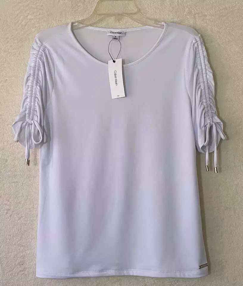 Calvin klein sale short sleeve blouse