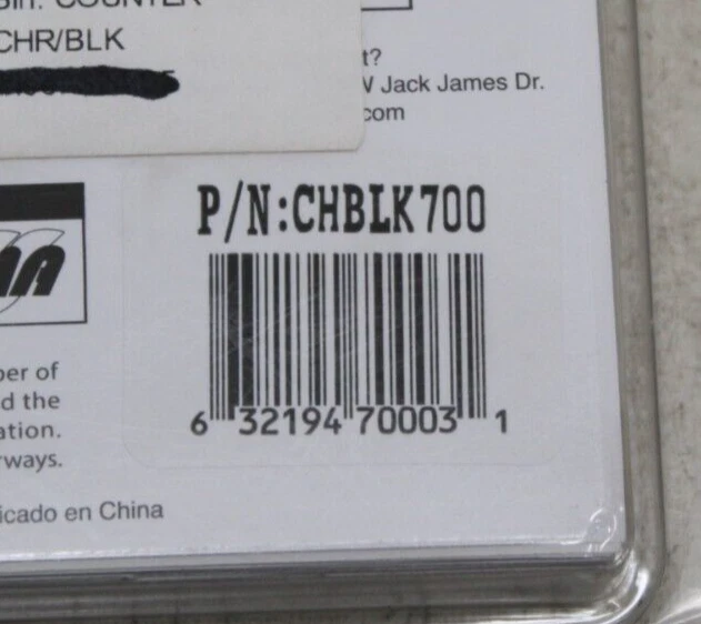 *New* Factory Matched Numbers Letters - 4 Sets - Chrome/Black - Part # CHBLK700 - Image 3 of 3