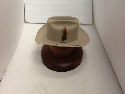 Chapeau ancien de campagne John B Stetson des années 1920 / chapeau castor militaire militaire à bord complet des années 1910 1 - France