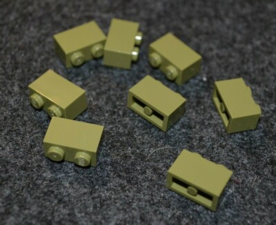 (8) 1x2 Olive Green Standard Brick Bricks ~ New Lego Part ~