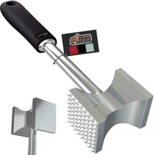 Gorilla Grip Double-sided Meat Tenderizer Tool, Heavy Duty Kitchen Black
