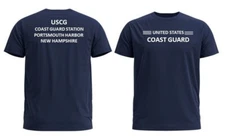 PORTSMOUTH HARBOR COAST GUARD STATION* NH * 2-SIDED PERFORMANCE POLYESTER SHIRT