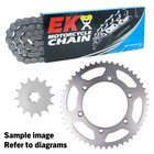 EK HD Chain & Sprocket Kit for 1981-2004 Suzuki TF125 - 13/55