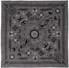 Zest For Life Mountain Bike Bandana Grey 22"x22" FREE SHIPPING