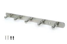Satin Nickel Wall Key & Towel Hook Hanger with 5 Hooks Dale Five Pole