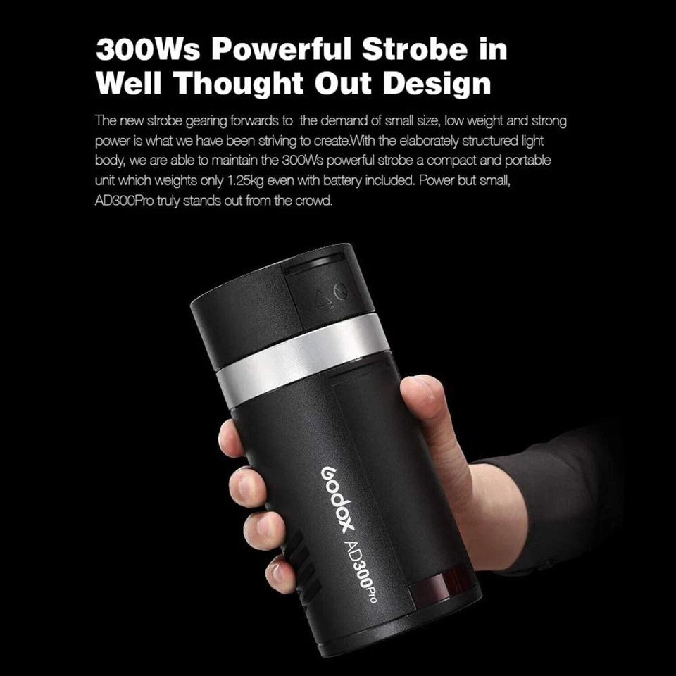 US Godox AD300Pro 300Ws 2.4G TTL HSS Outdoor Flash Light Speedlite Monolight - Image 3 of 4