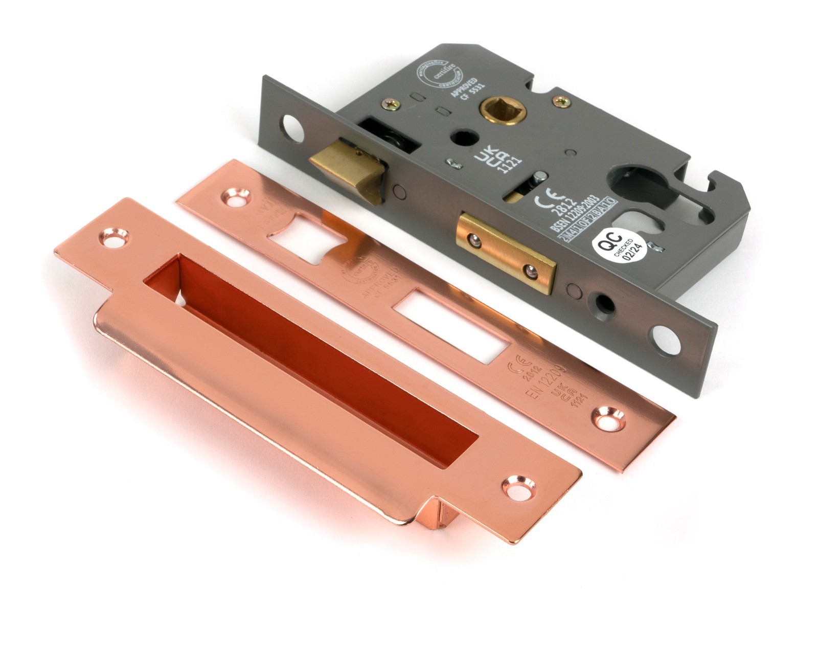 From The Anvil 51382 Polished Bronze 2.5"" Euro Profile Sash Lock