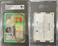 2022 Topps Tribute Triple Relic BUSTER POSEY Emerald /18 #TTR-BP5 SGC 9 H020