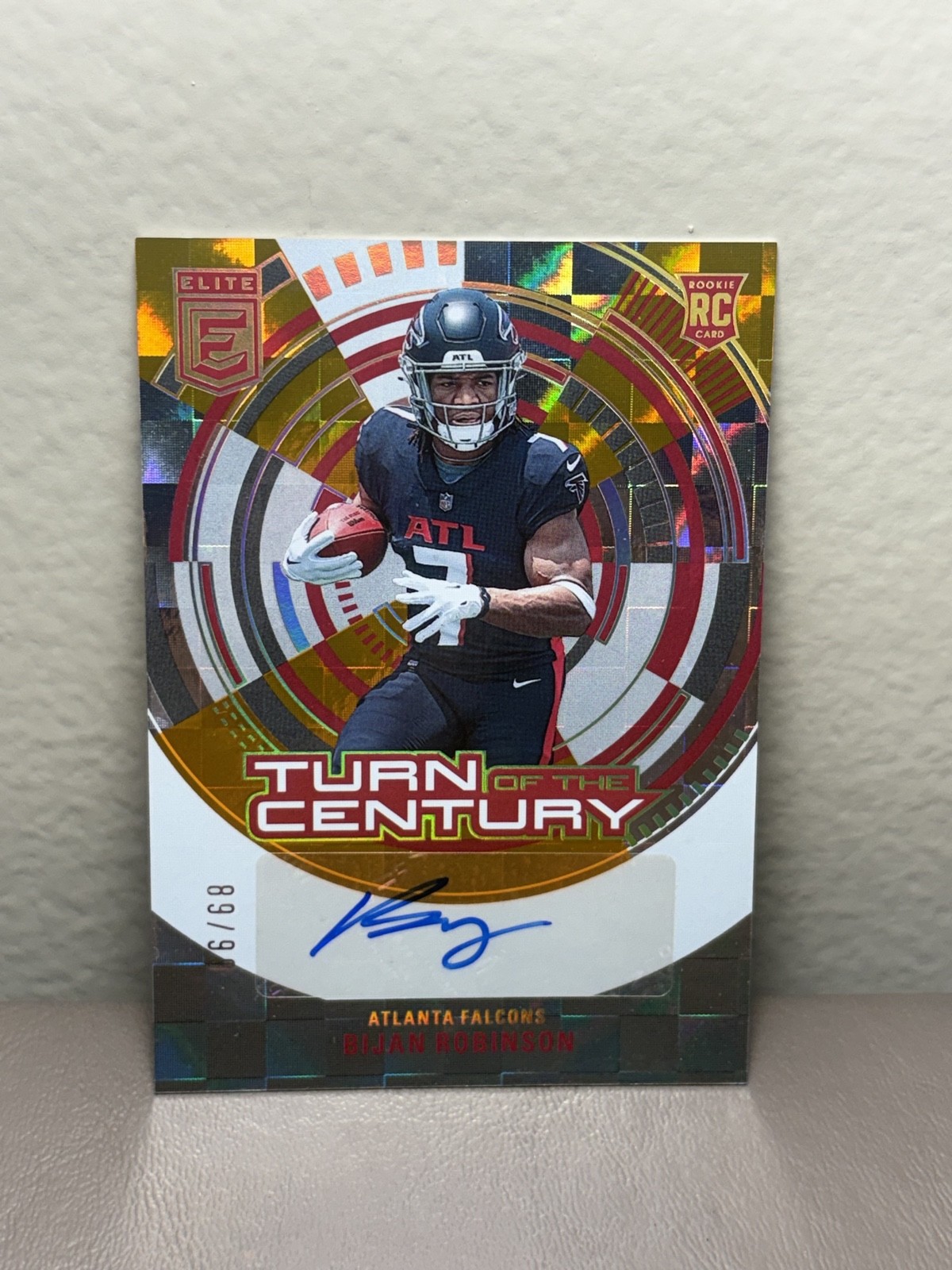 2023 Panini Donruss Elite Bijan Robinson Autograph Orange Rookie /99 #TC-BRO