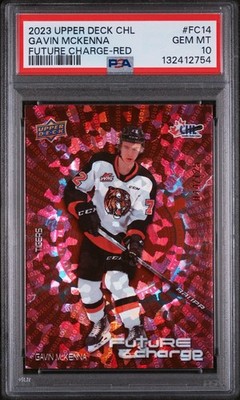 2023 Upper Deck CHL Gavin McKenna Future Charge Red PSA 10 POP 6 /125