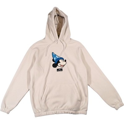 Disney Fantasia Sorcerer Mickey Fleece Hoodie HM Divided Cream Embroidered XL