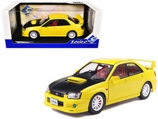 2003 Subaru Impreza WRX STI RHD (Right Hand Drive) Yellow with Carbon Hood 1/18