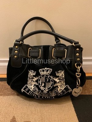 Vintage Juicy Couture Daydreamer Bag Purse Scottie Dog Black