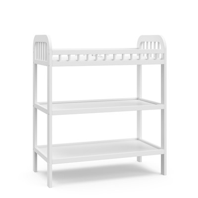 Storkcraft Pasadena Changing Table with Water Resistant Pad and Storage Shelves